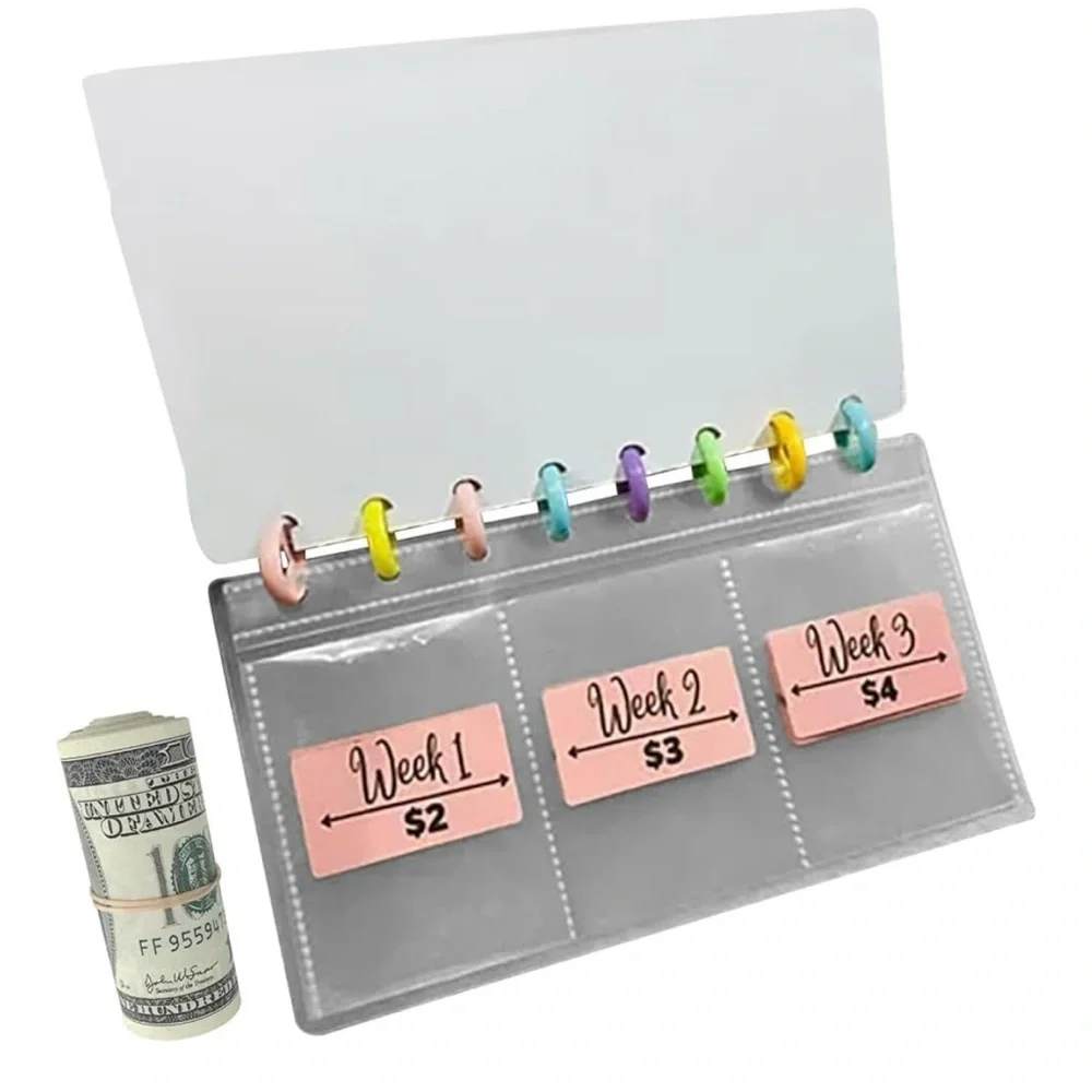 100 Envelope Savings Challenge Binder ~ Carolina Blue